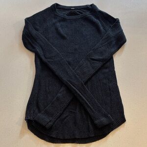 lululemon athletica Charcoal merino wool crew neck sweater